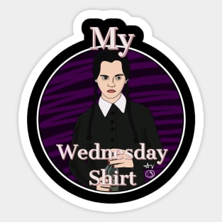 Wednesday Shirt Sticker